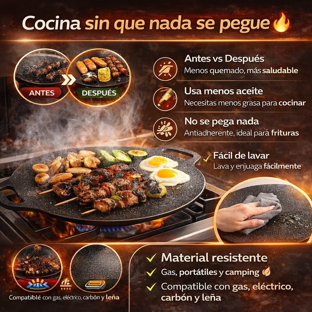 PlanchaSmart Pro™ - Plancha Coreana Multiuso
