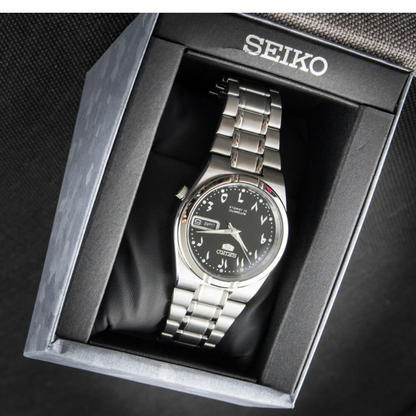 Reloj Seiko Mod Just Arabic Black Textured